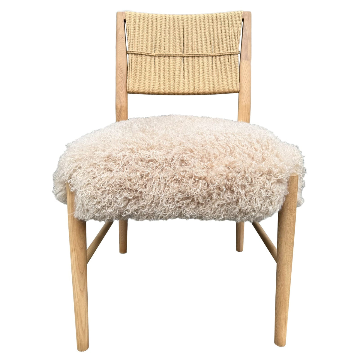 Keiichi Dining Bourton Dining Chair in Mongolian Fur House of Isabella UK