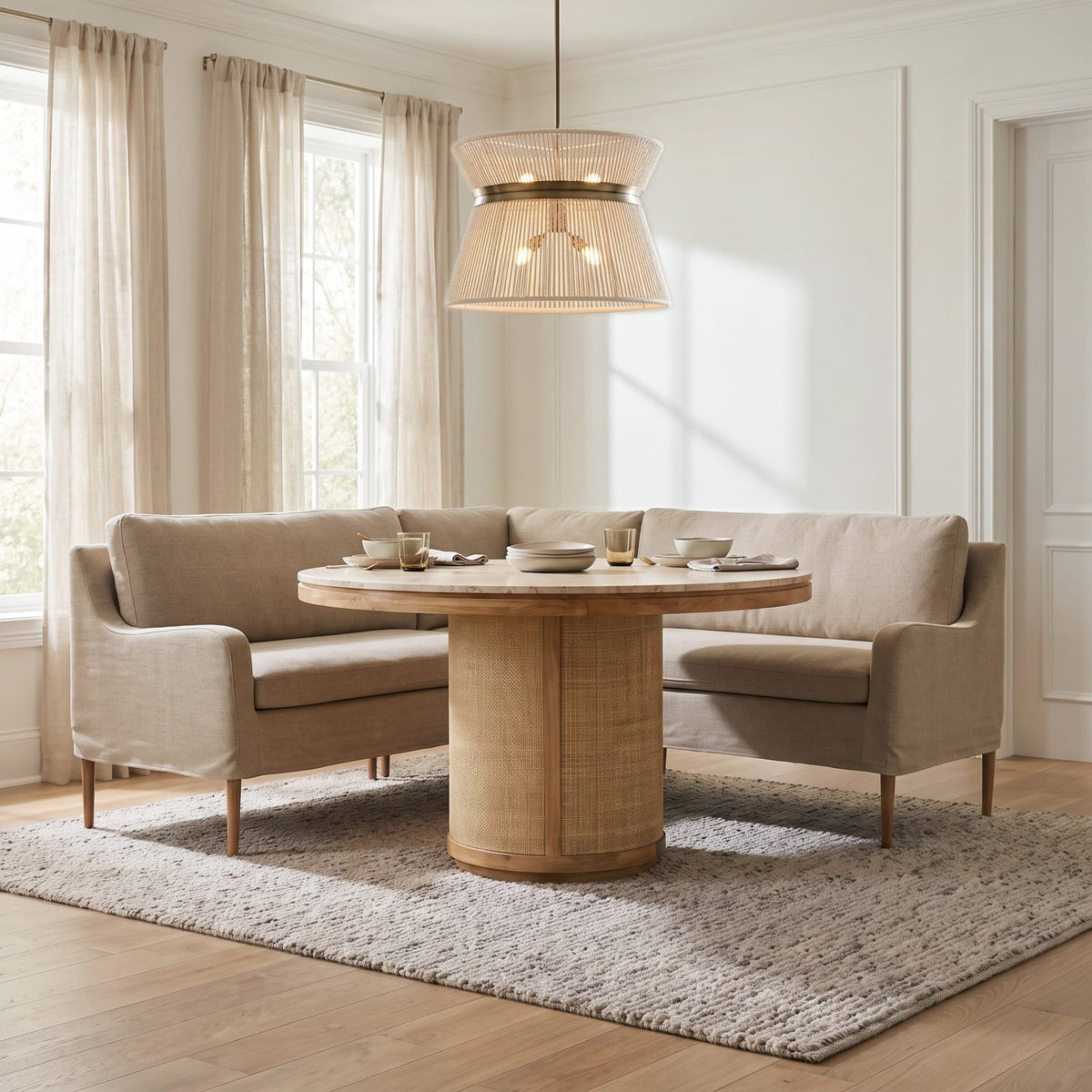 Keiichi Dining Buckland Round Dining Table - 120cm House of Isabella UK