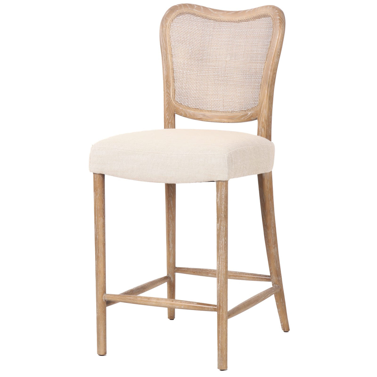 Keiichi Dining Chadlington Rattan and Natural Linen Counter Stool House of Isabella UK