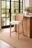 Keiichi Dining Chadlington Rattan and Natural Linen Counter Stool House of Isabella UK