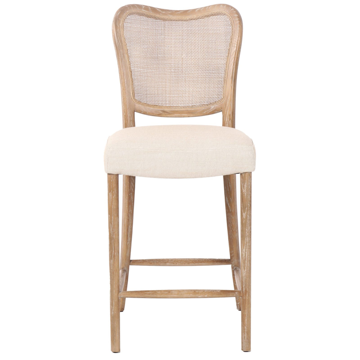 Keiichi Dining Chadlington Rattan and Natural Linen Counter Stool House of Isabella UK