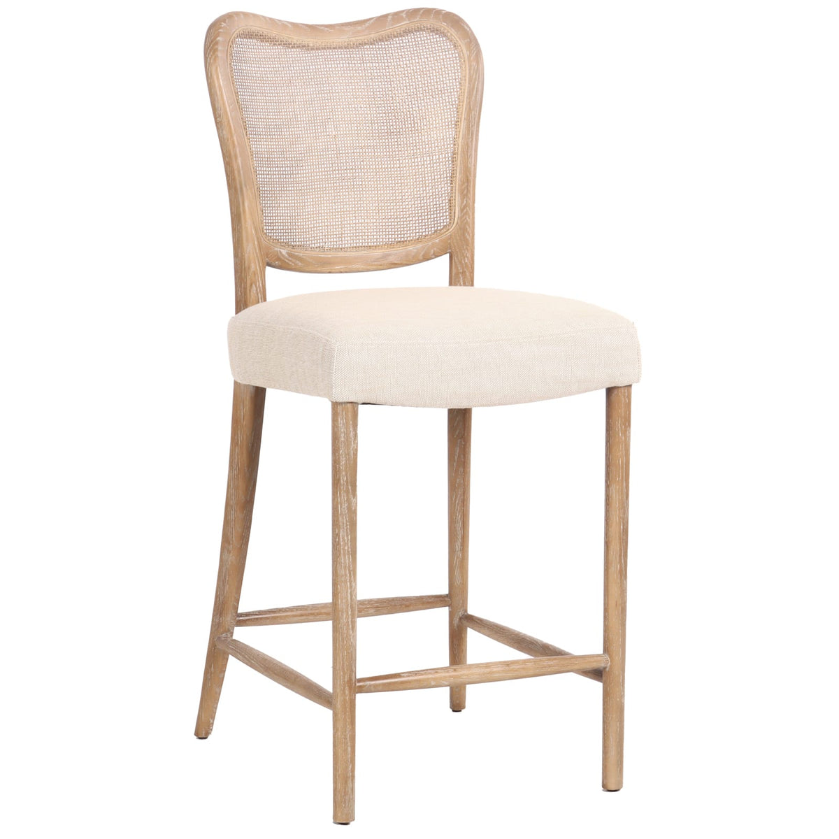 Keiichi Dining Chadlington Rattan and Natural Linen Counter Stool House of Isabella UK