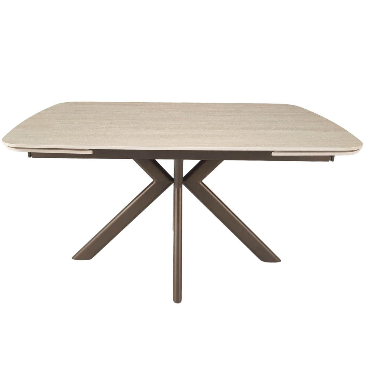 Keiichi Dining Cote Extending Dining Table in Travertine Ceramic - 140-200cm House of Isabella UK