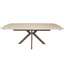Keiichi Dining Cote Extending Dining Table in Travertine Ceramic - 140-200cm House of Isabella UK