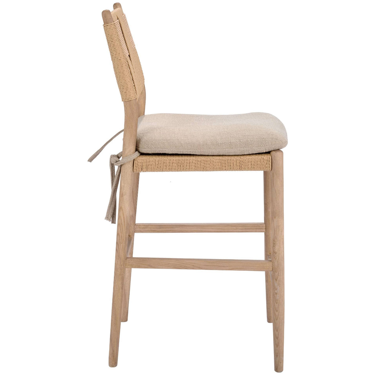 Keiichi Dining Radford Counter Stool with Fabric Seat Cusion House of Isabella UK
