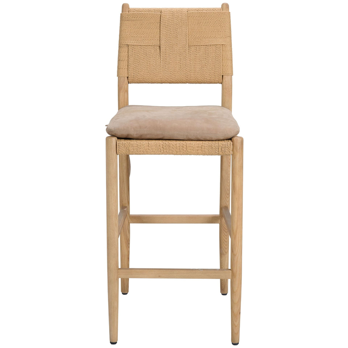 Keiichi Dining Radford Counter Stool with Leather Seat Cushion House of Isabella UK