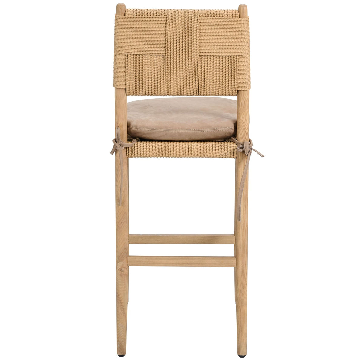 Keiichi Dining Radford Counter Stool with Leather Seat Cushion House of Isabella UK