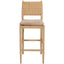 Keiichi Dining Radford Counter Stool with Leather Seat Cushion House of Isabella UK