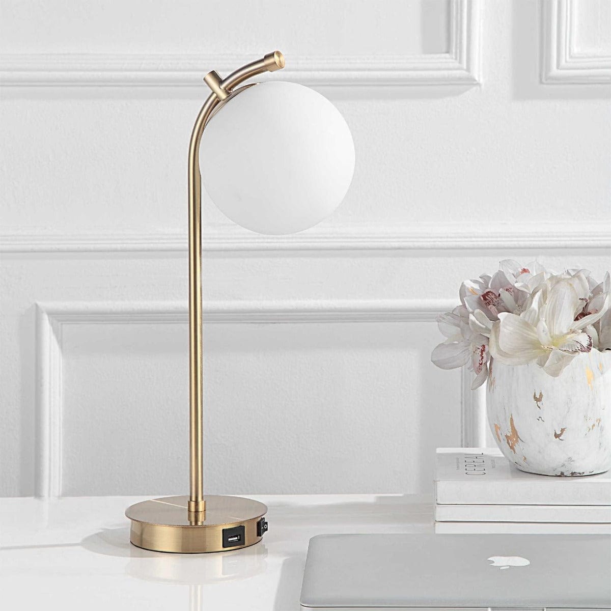 Keiichi Lighting Droplet Table Lamp Brass House of Isabella UK