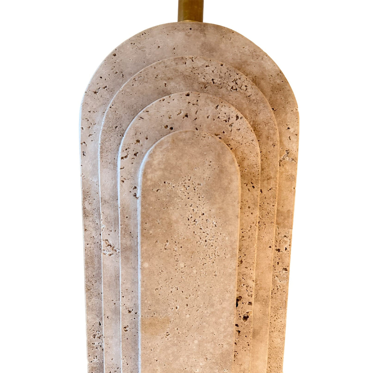 Keiichi Lighting Ishtar Gate Travertine Table Lamp House of Isabella UK