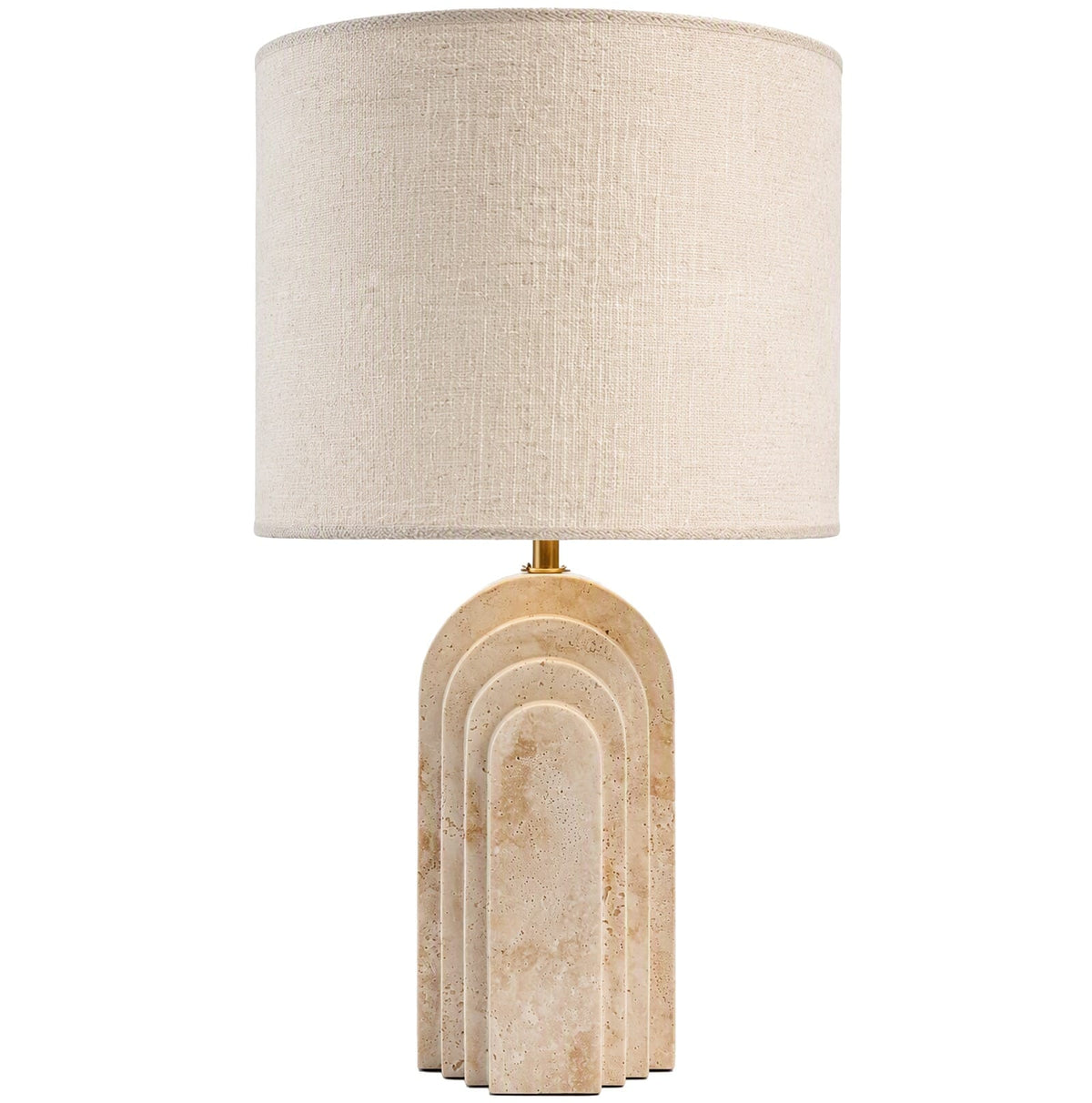 Keiichi Lighting Ishtar Gate Travertine Table Lamp House of Isabella UK
