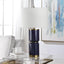 Keiichi Lighting Lilian Table Lamp Navy Blue House of Isabella UK