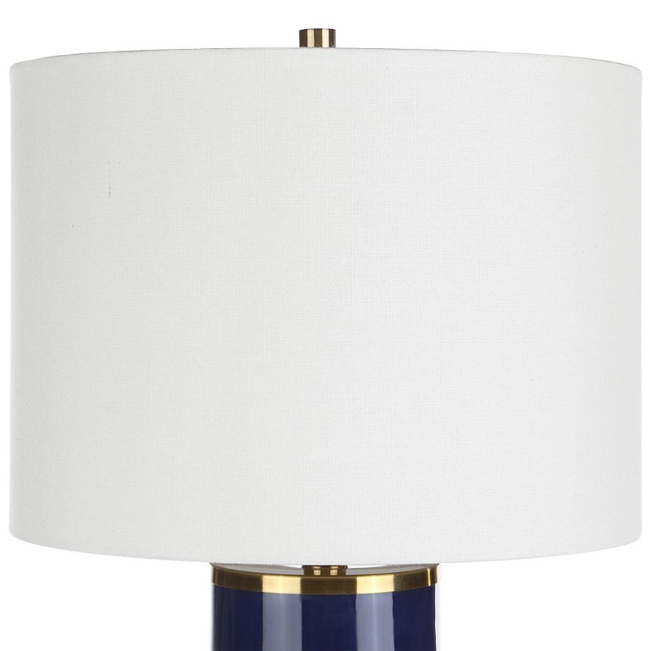 Keiichi Lighting Lilian Table Lamp Navy Blue House of Isabella UK