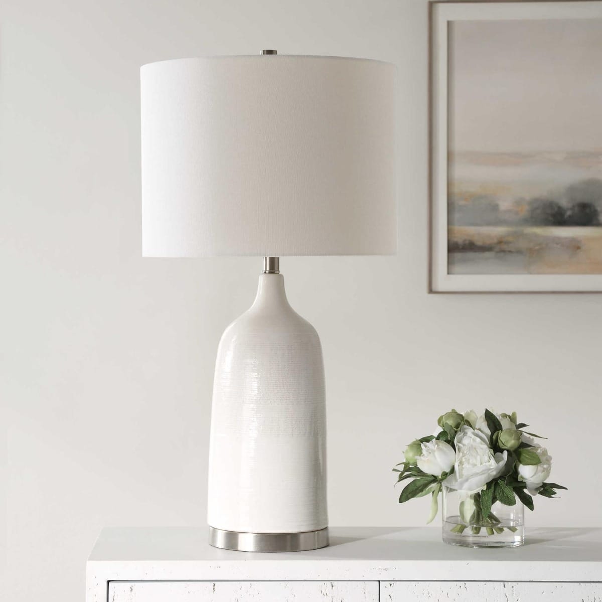Keiichi Lighting Linen Table Lamp House of Isabella UK