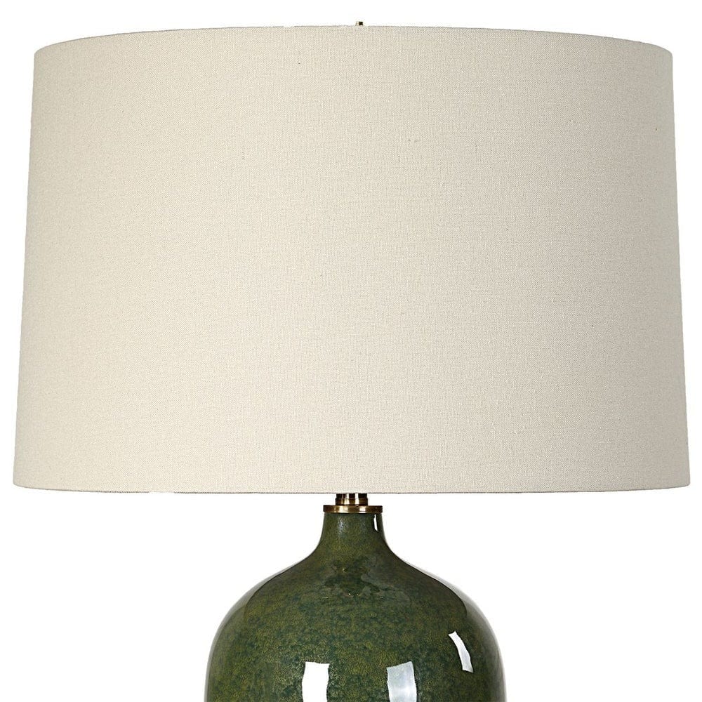 Keiichi Lighting Savannah Table Lamp Emerald Green House of Isabella UK