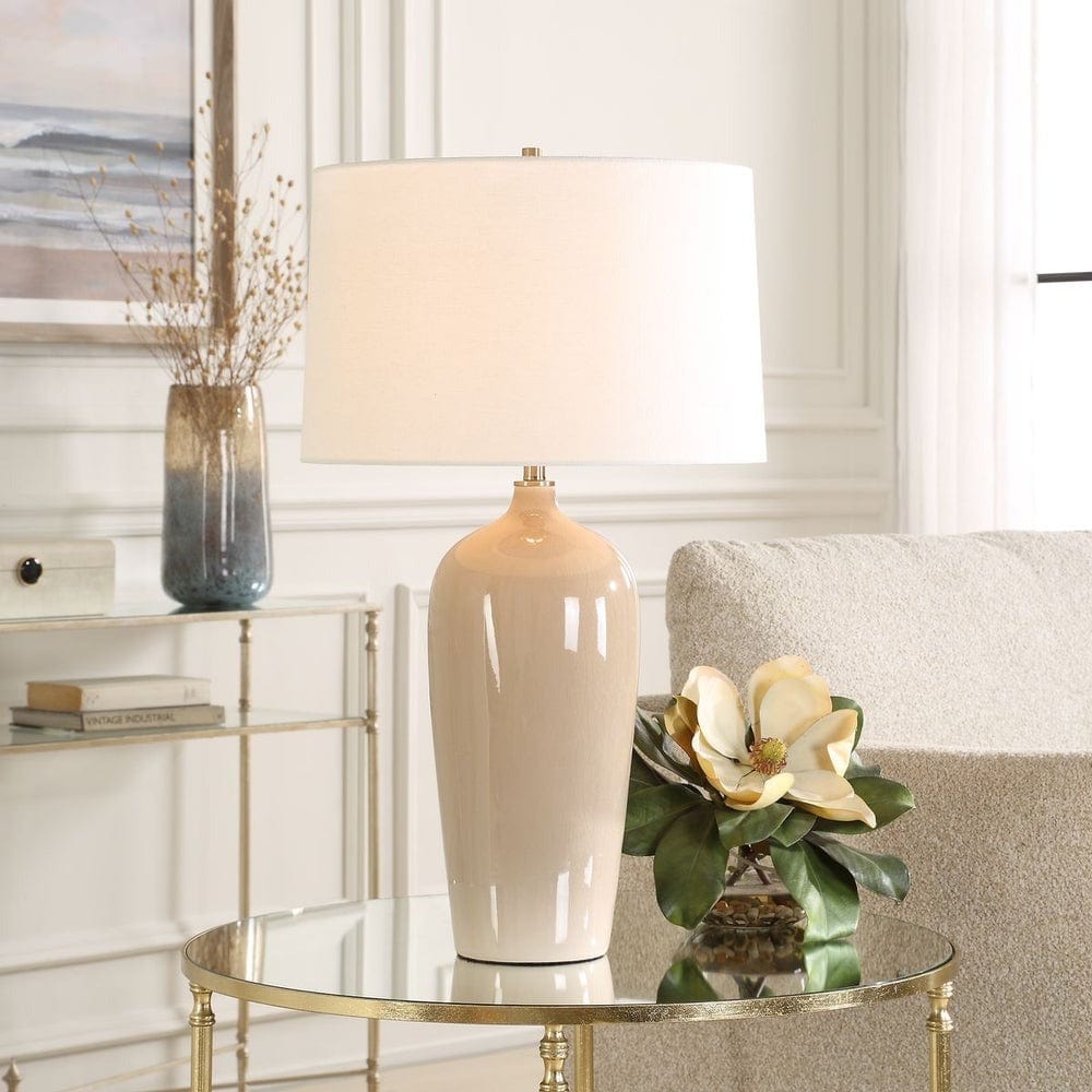 Keiichi Lighting Savannah Table Lamp Sandy Cream House of Isabella UK