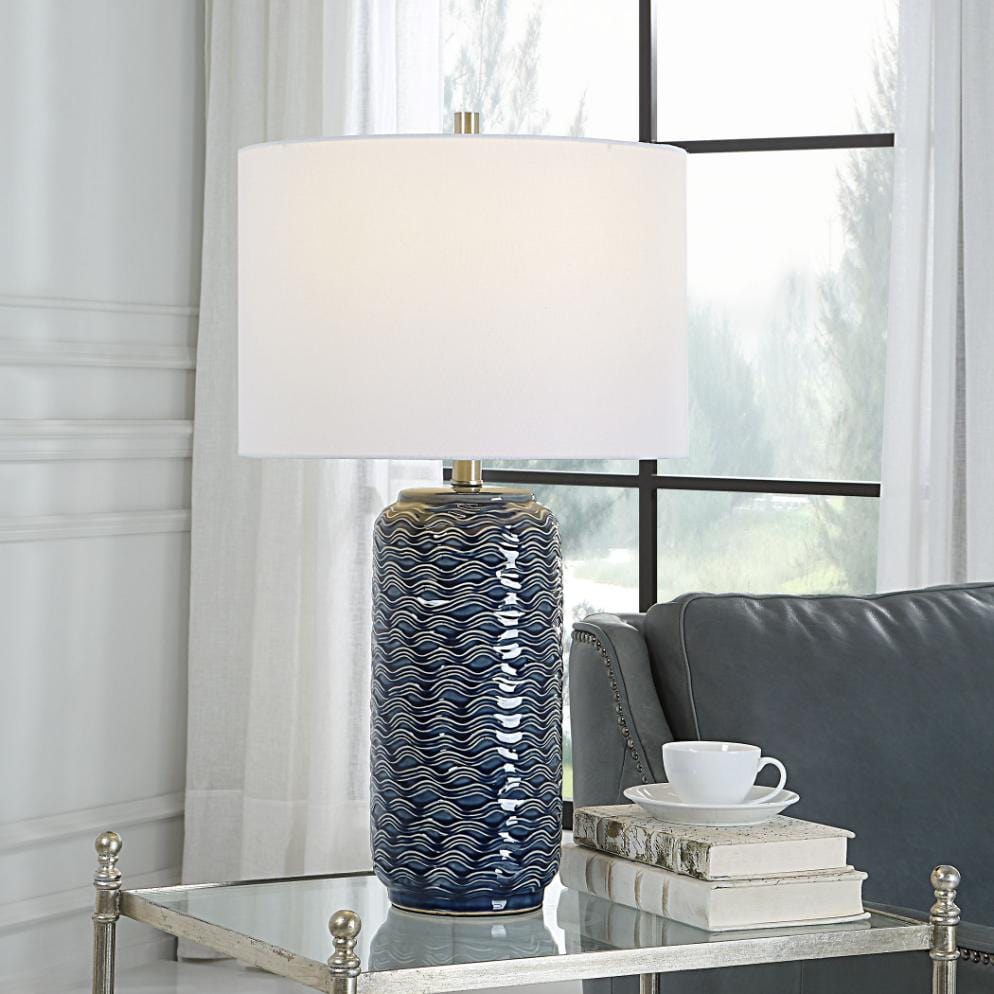 Keiichi Lighting Seaview Table Lamp Blue House of Isabella UK