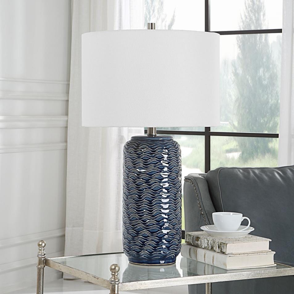 Keiichi Lighting Seaview Table Lamp Blue House of Isabella UK