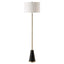 Keiichi Lighting Stuart Floor Lamp Black and Brass House of Isabella UK