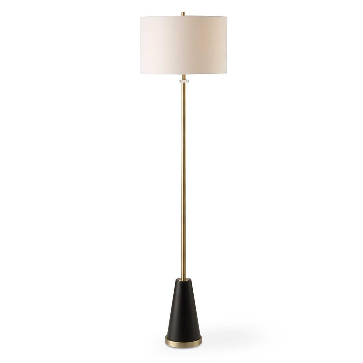 Keiichi Lighting Stuart Floor Lamp Black and Brass House of Isabella UK
