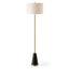 Keiichi Lighting Stuart Floor Lamp Black and Brass House of Isabella UK