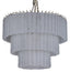 Keiichi Lighting Twisted Frost Glass Chandelier - Large House of Isabella UK