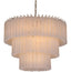 Keiichi Lighting Twisted Frost Glass Chandelier - Large House of Isabella UK