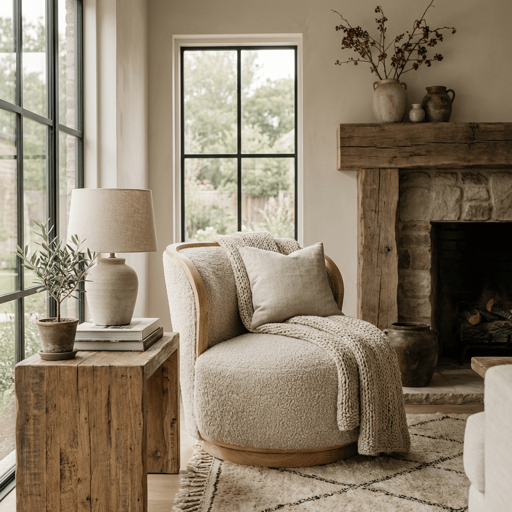 Keiichi Living Abingdon Swivel Armchair House of Isabella UK