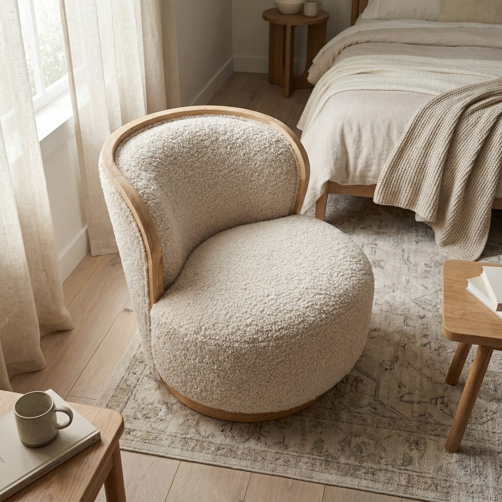 Keiichi Living Abingdon Swivel Armchair House of Isabella UK