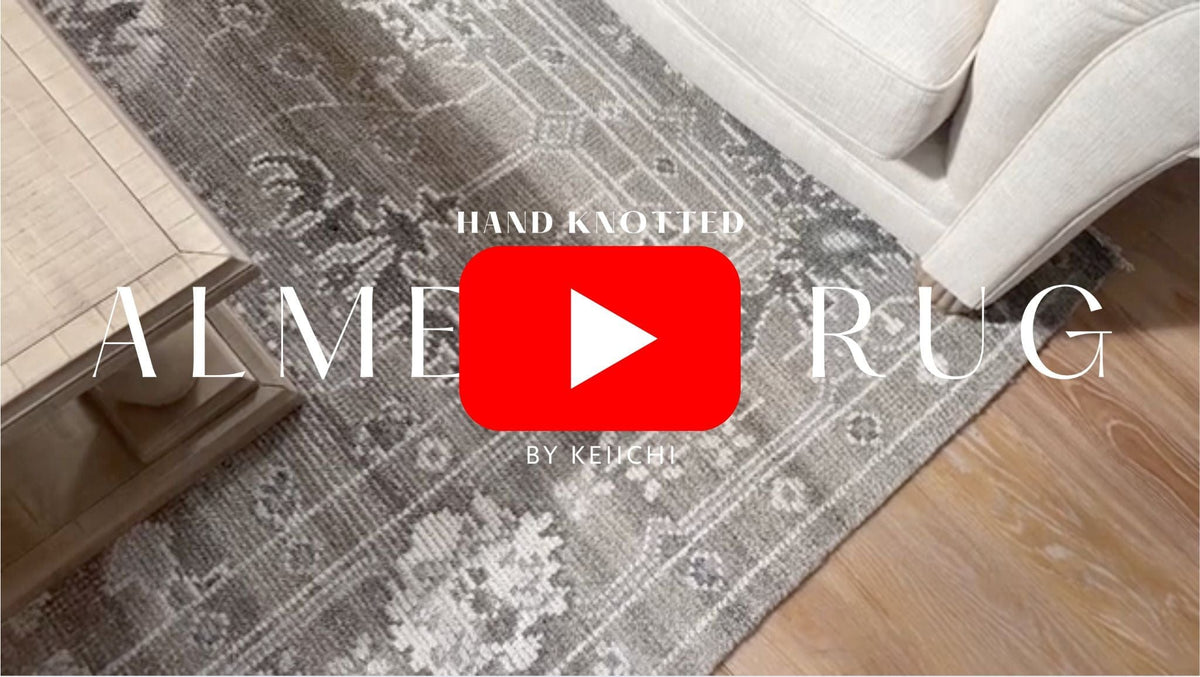 Keiichi Living Almeria Hand Knotted Neutral Rug 274 x 183 cm House of Isabella UK