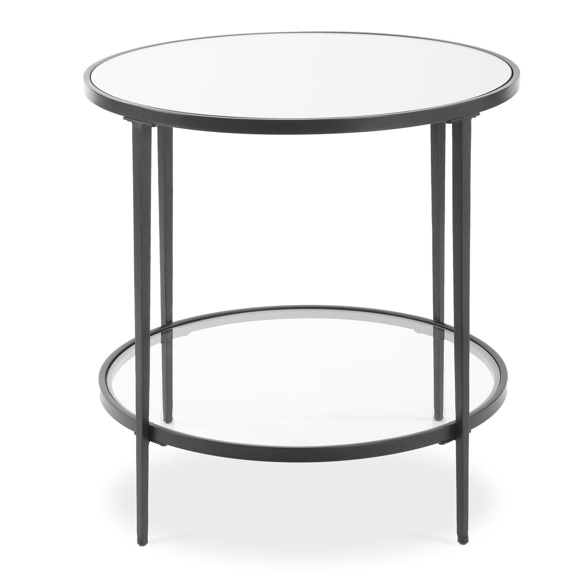 Keiichi Living Asher Round Black Side Table House of Isabella UK