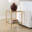 Keiichi Living Austen Square Gold Leaf Side Table House of Isabella UK