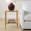 Keiichi Living Austen Square Gold Leaf Side Table House of Isabella UK