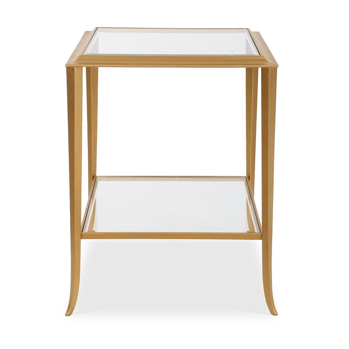 Keiichi Living Austen Square Gold Leaf Side Table House of Isabella UK