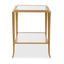Keiichi Living Austen Square Gold Leaf Side Table House of Isabella UK