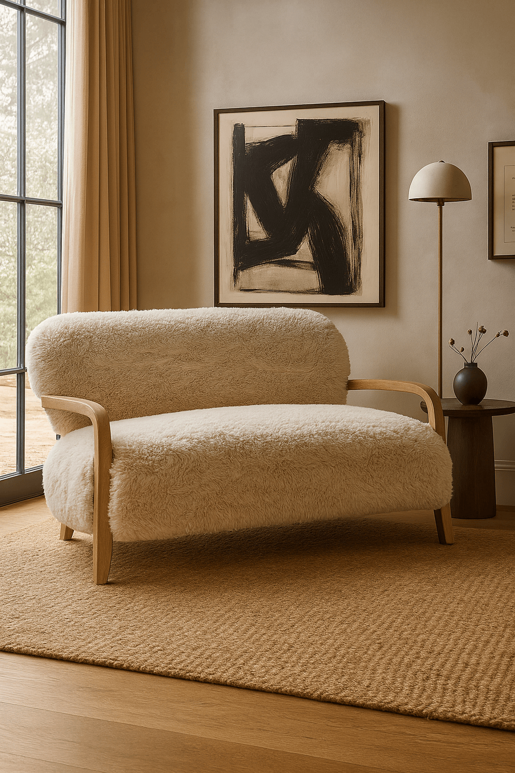 Keiichi Living Baaab Sofa in Faux Sheepskin House of Isabella UK