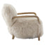 Keiichi Living Baaarb Accent Chair in Natural Long Sheepskin House of Isabella UK