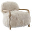 Keiichi Living Baaarb Accent Chair in Natural Long Sheepskin House of Isabella UK