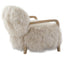 Keiichi Living Baaarb Accent Chair in Natural Long Sheepskin House of Isabella UK
