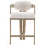 Keiichi Living Baaarb Counter Stool in Faux Sheepskin House of Isabella UK