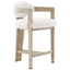 Keiichi Living Baaarb Counter Stool in Faux Sheepskin House of Isabella UK