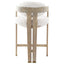 Keiichi Living Baaarb Counter Stool in Faux Sheepskin House of Isabella UK