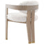 Keiichi Living Baaarb Dining Chair in Faux Sheepskin House of Isabella UK