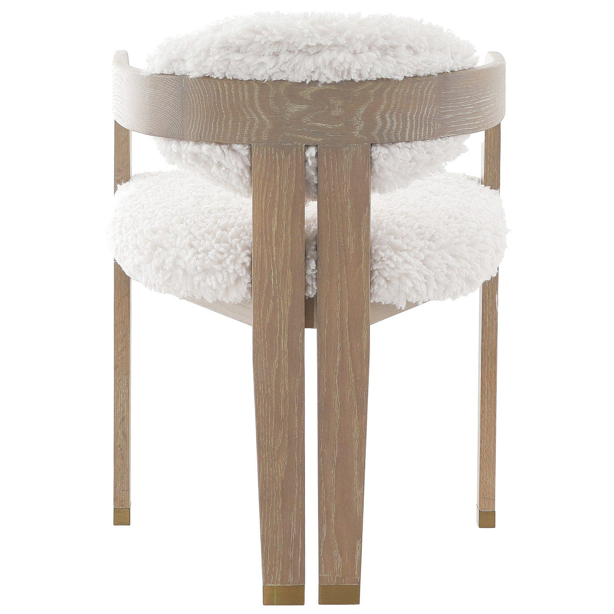 Keiichi Living Baaarb Dining Chair in Faux Sheepskin House of Isabella UK