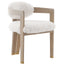 Keiichi Living Baaarb Dining Chair in Faux Sheepskin House of Isabella UK