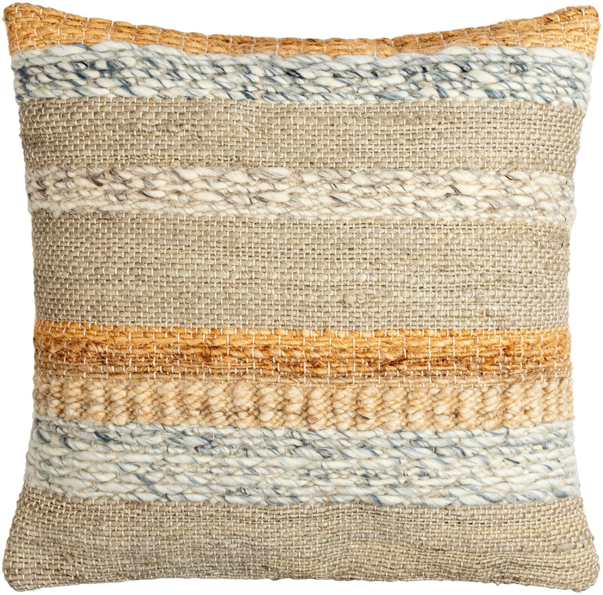 Keiichi Living Boundary Woven Cushion in Beige - 51 x 51 cm House of Isabella UK