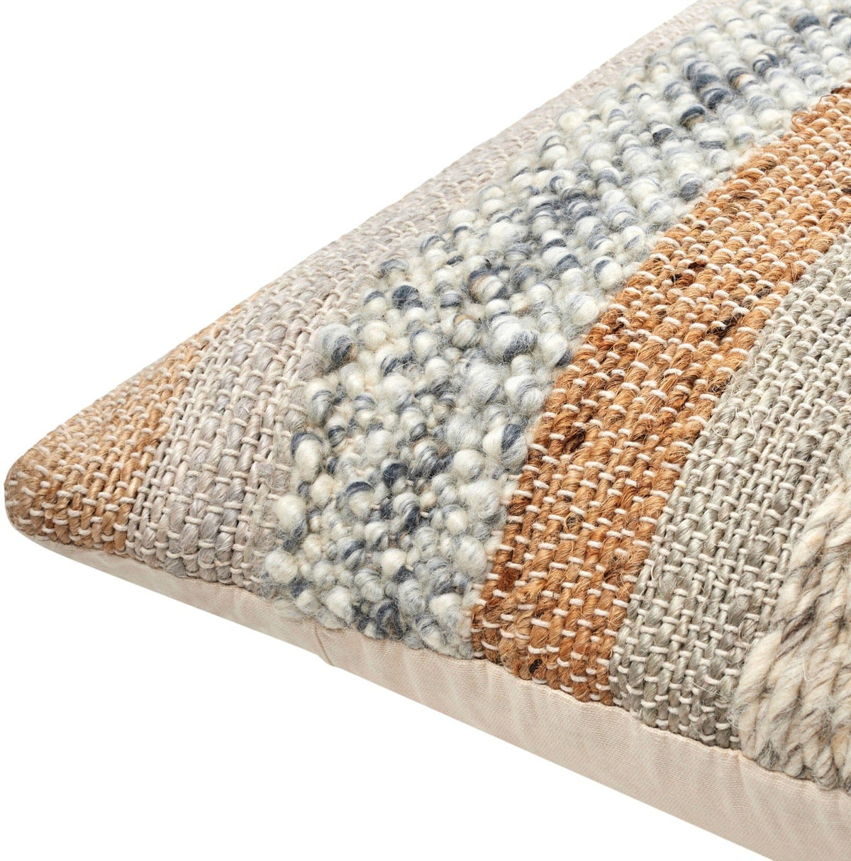 Keiichi Living Boundary Woven Cushion in Soft Grey - 51 x 51 cm House of Isabella UK