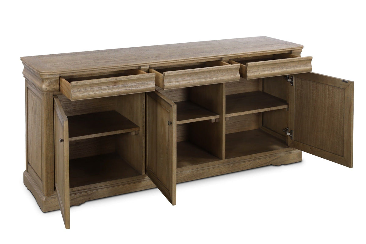 Keiichi Living Campden Oak Sideboard with 3 Drawers House of Isabella UK