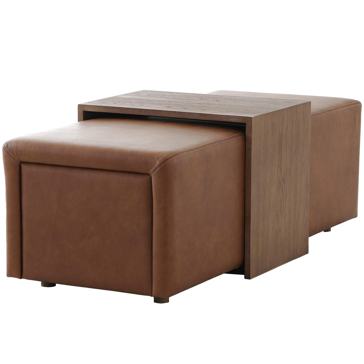 Keiichi Living Campden Ottoman in Leather House of Isabella UK