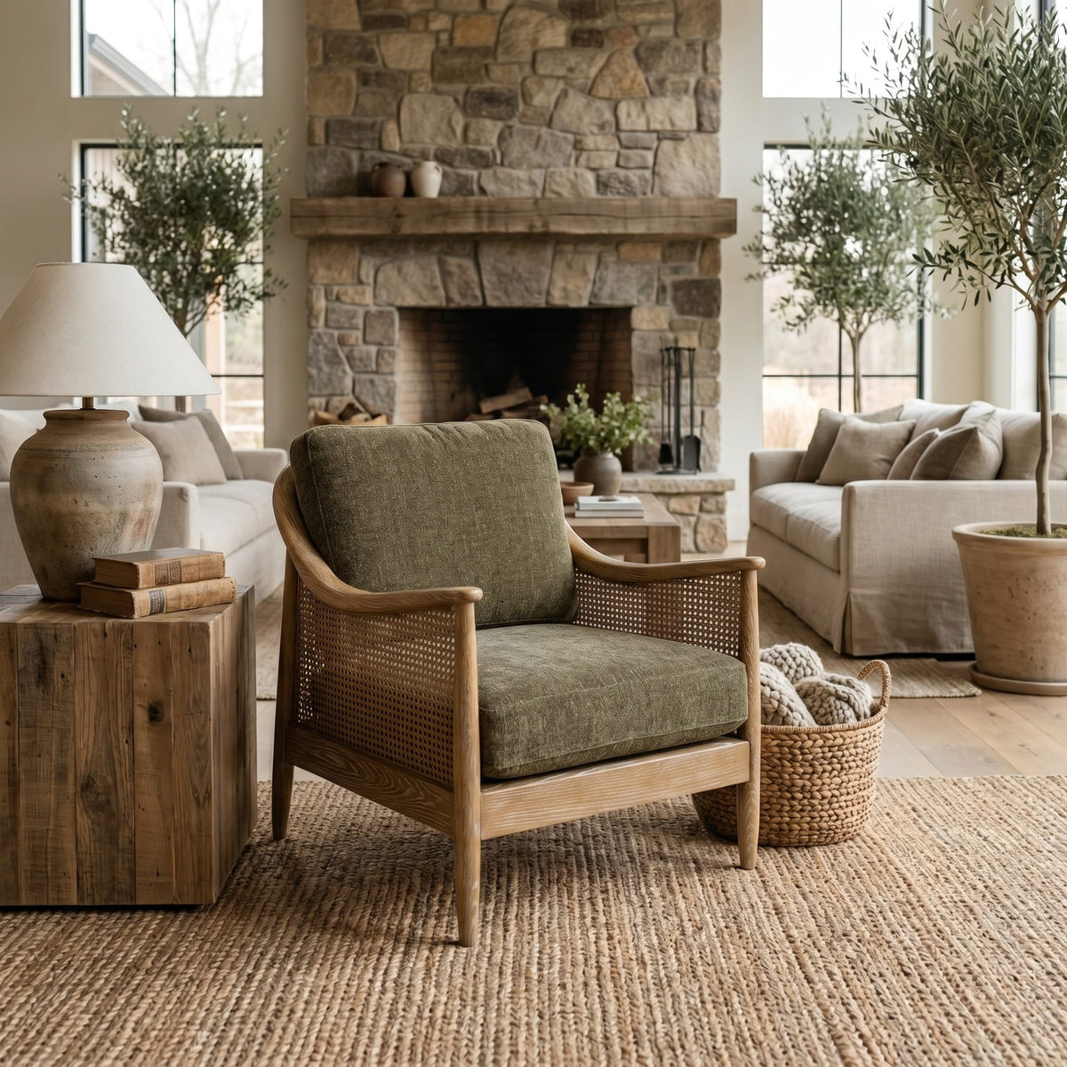 Keiichi Living Chadlington Accent Chair in Bottle Green House of Isabella UK